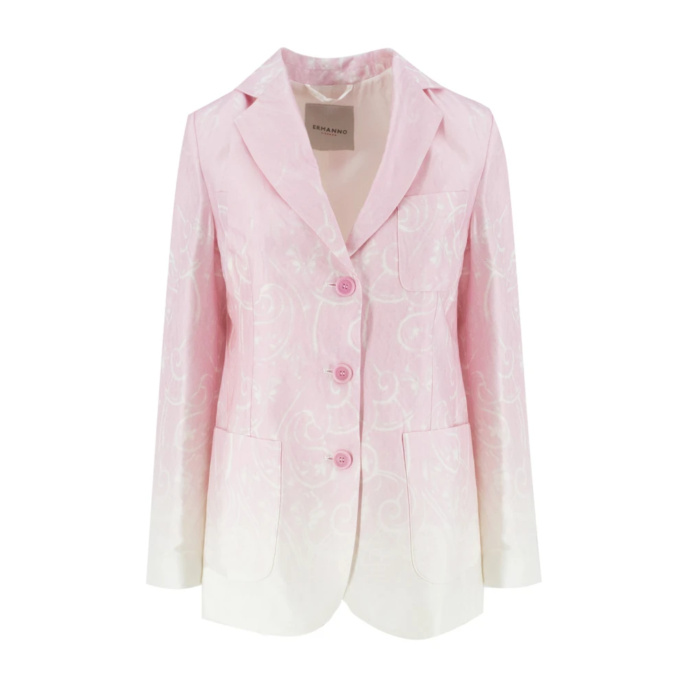 Ermanno Scervino Klassieke Logo Stofjas met Knopen Pink Dames