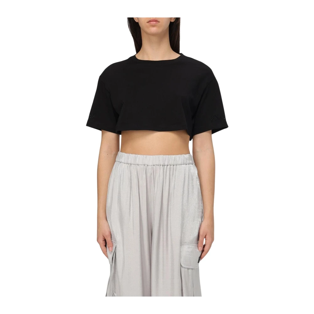 Armani Exchange Mujer Negra Camiseta De Manga Corta