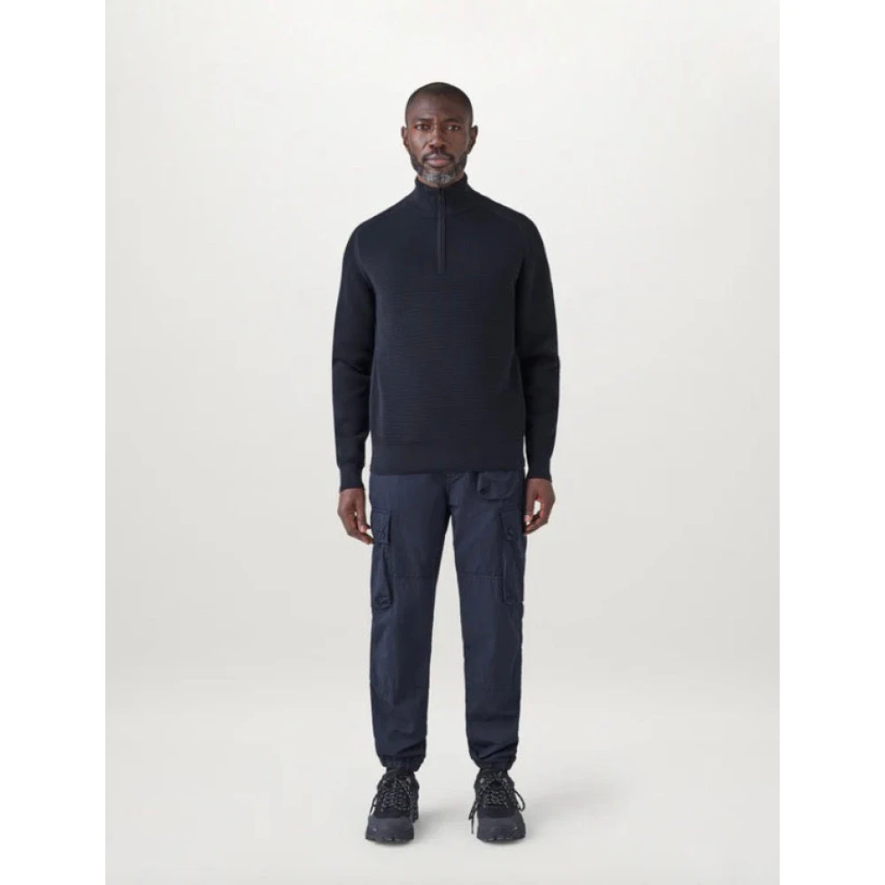 Belstaff Blauwe Quarter Zip Jumper Blue Heren