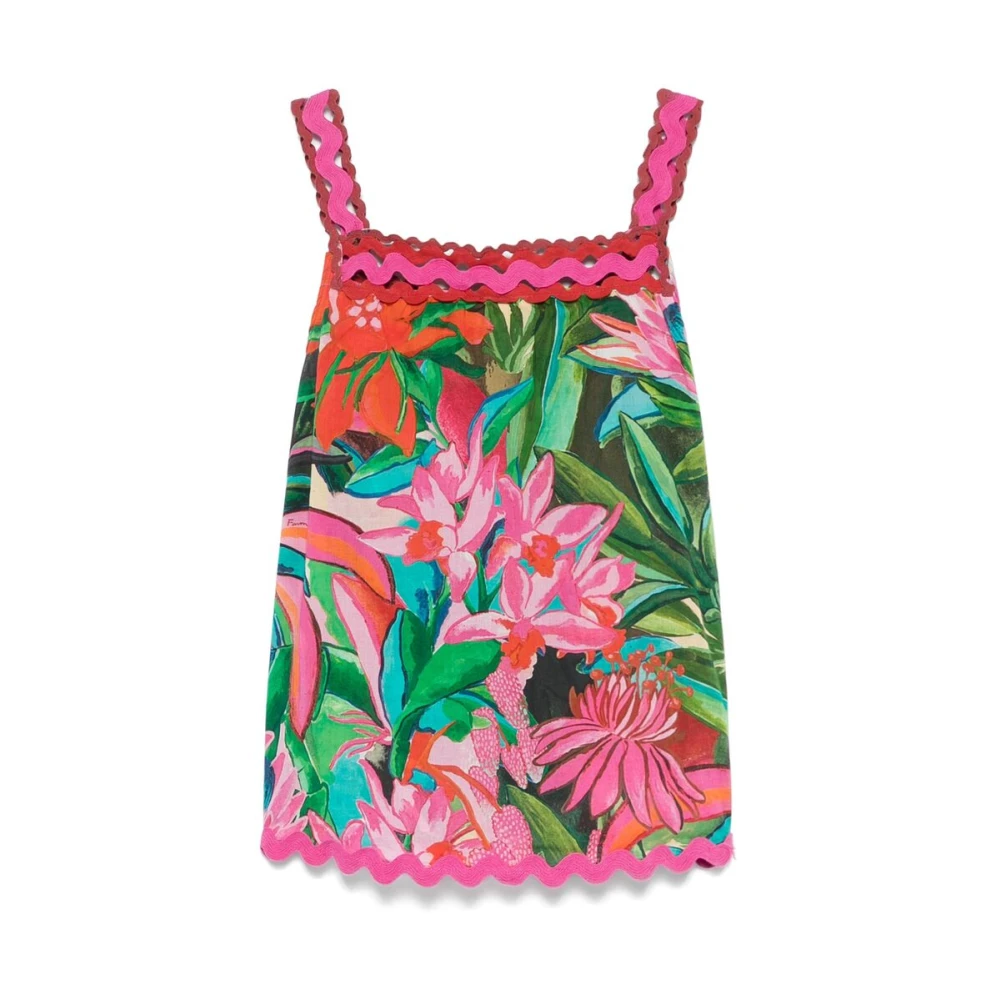Farm Rio Bloemenprint Knoopblouse Multicolor Dames