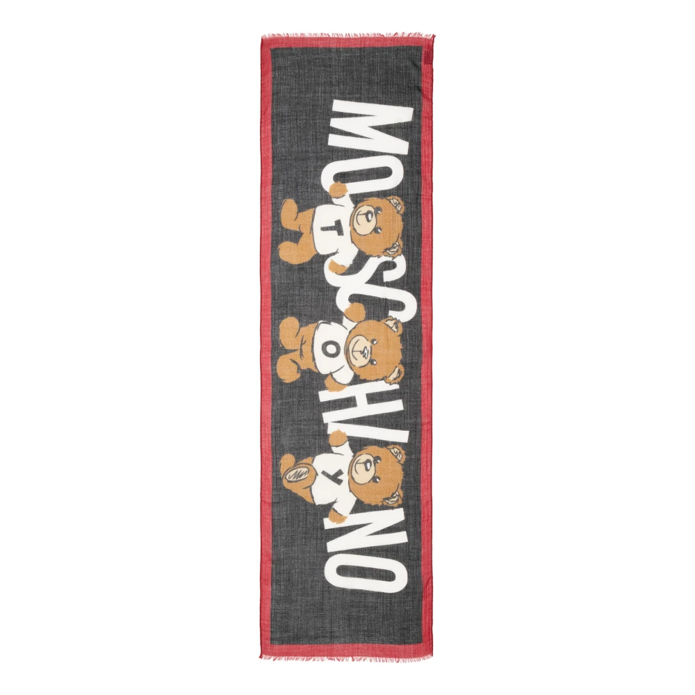 Moschino Abstract Multicolor Teddy Bear Foulard Multicolor Heren