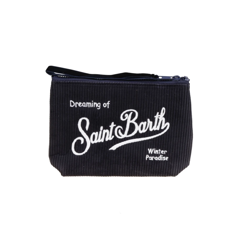 MC2 Saint Barth Neopreen clutch met stijlvolle print Blue Dames