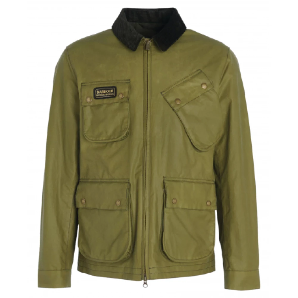 Barbour Sefton Wax Jacket Green, Herr