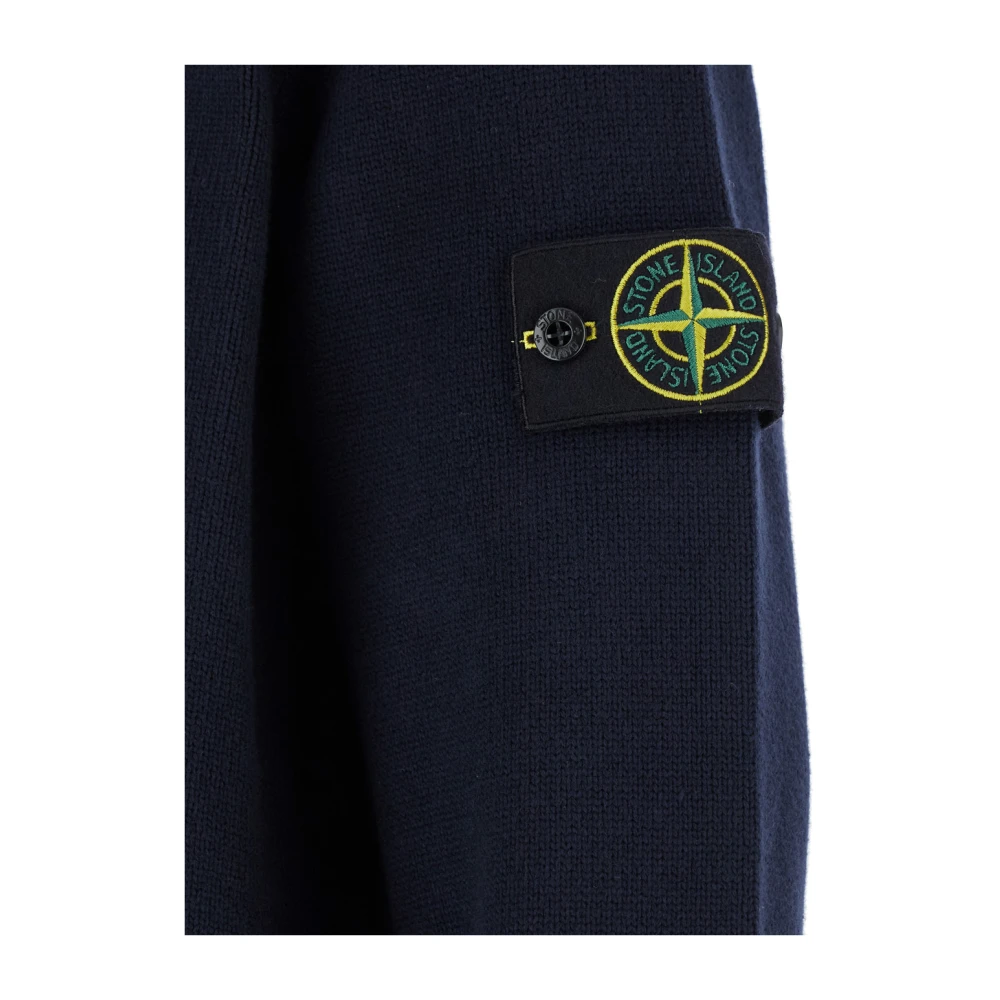 Stone Island Winter Katoenen Truien Blue Heren