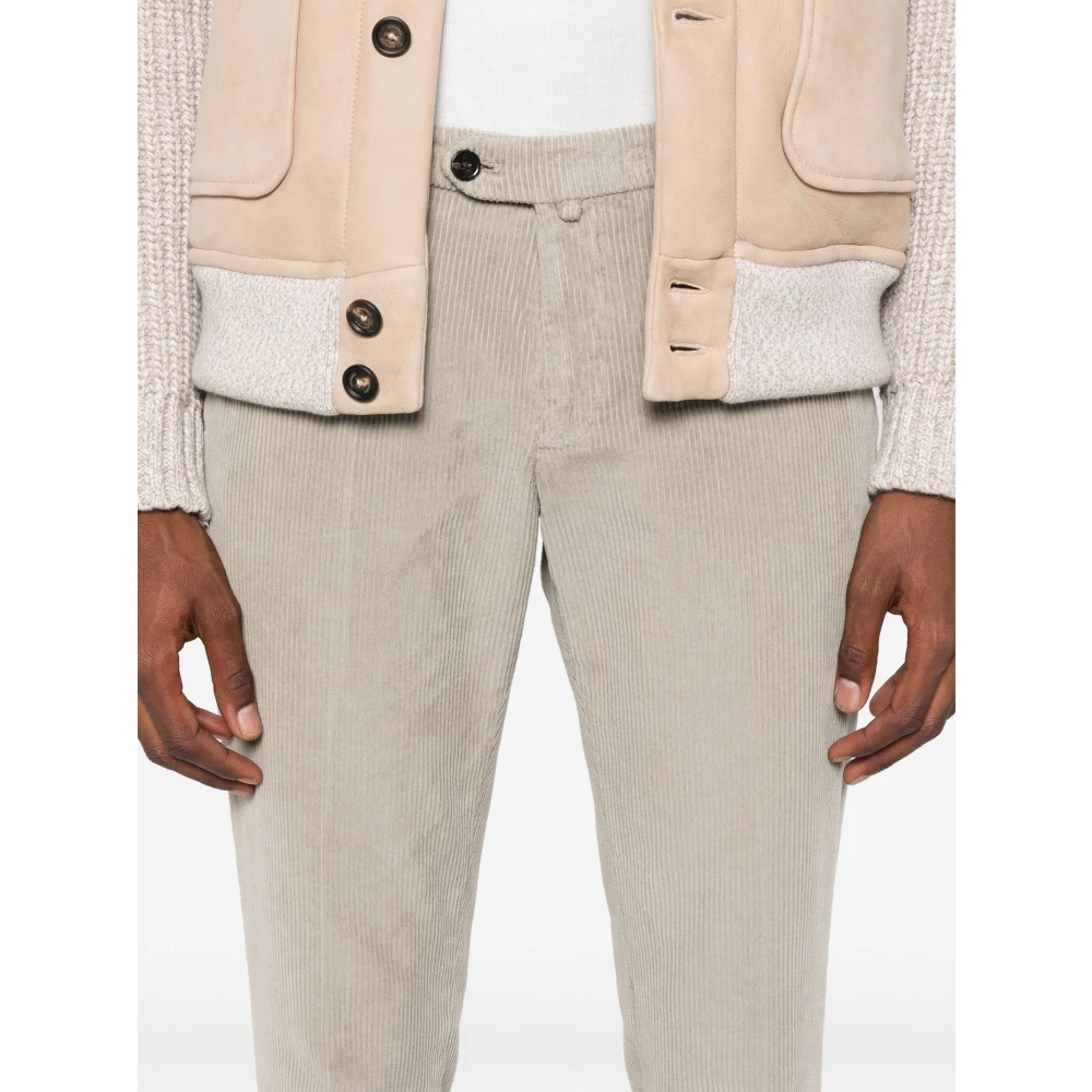 Briglia Beige Corduroy Broek met Zakken Beige Heren