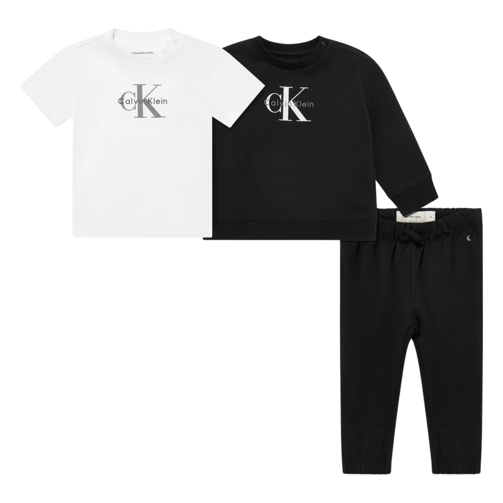 Calvin Klein Unisex Kids Multicolor Baby Monogram Tracksuit Gift Set - Kids Sport Sets - 9 M - Kids