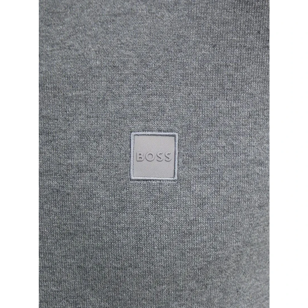 Hugo Boss Elegante Kasjmiertrui voor Mannen Gray Heren