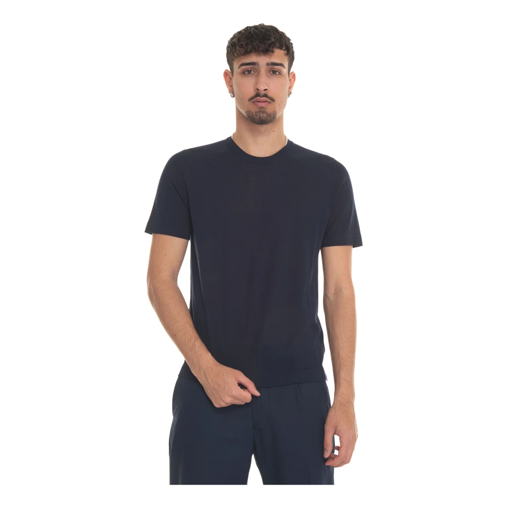 Hindustrie Crepe Jersey T-shirt Blue Heren