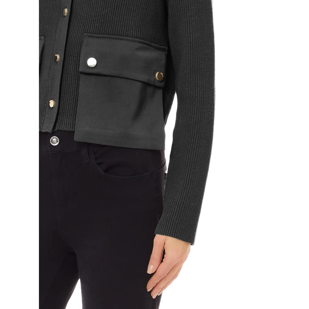 Liu Jo Zwart Vest Trui Elegant Veelzijdig Black Dames