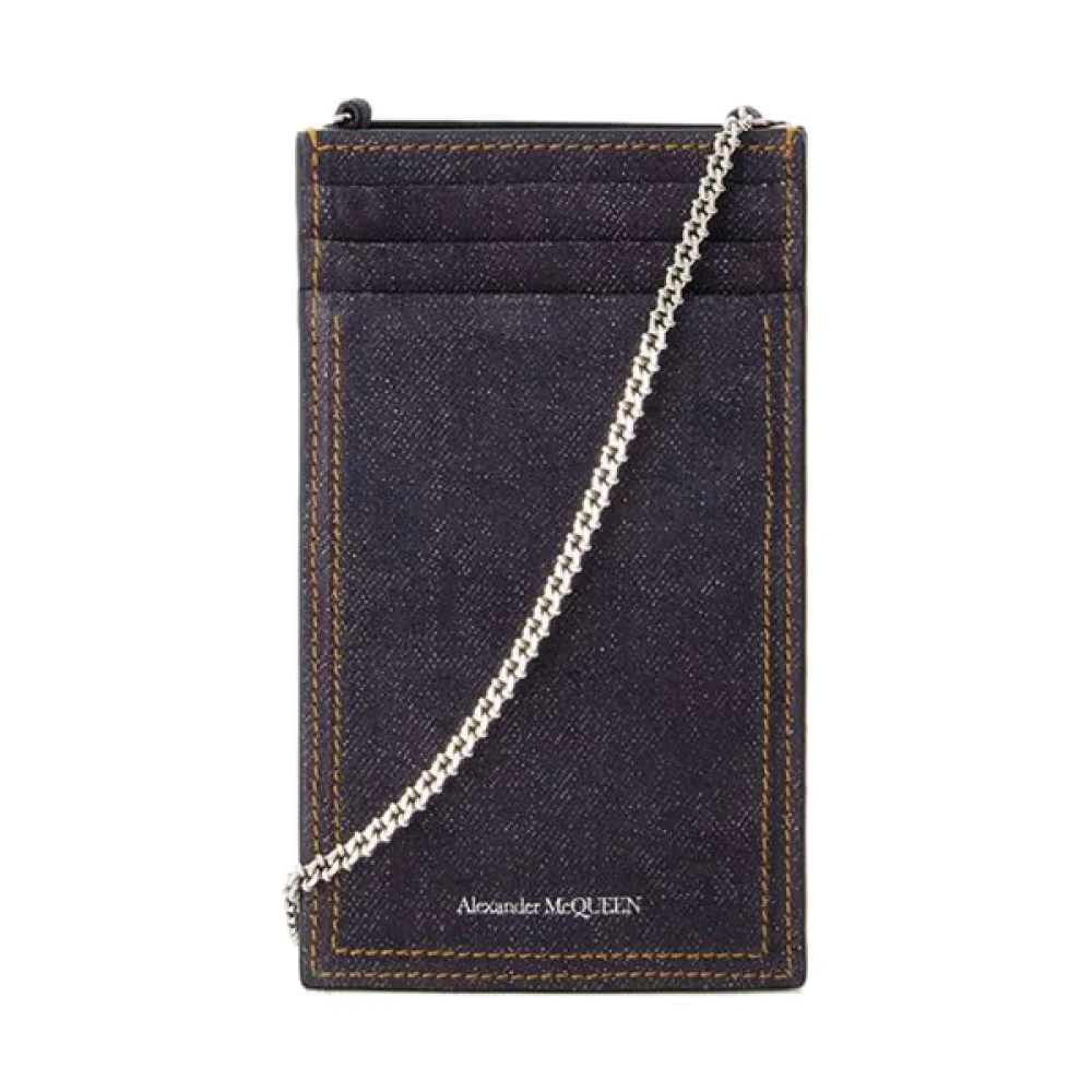 alexander mcqueen Leather scarves Blue Dames