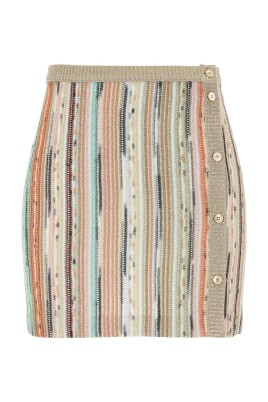 jupe-mini-en-melange-viscose-brodee