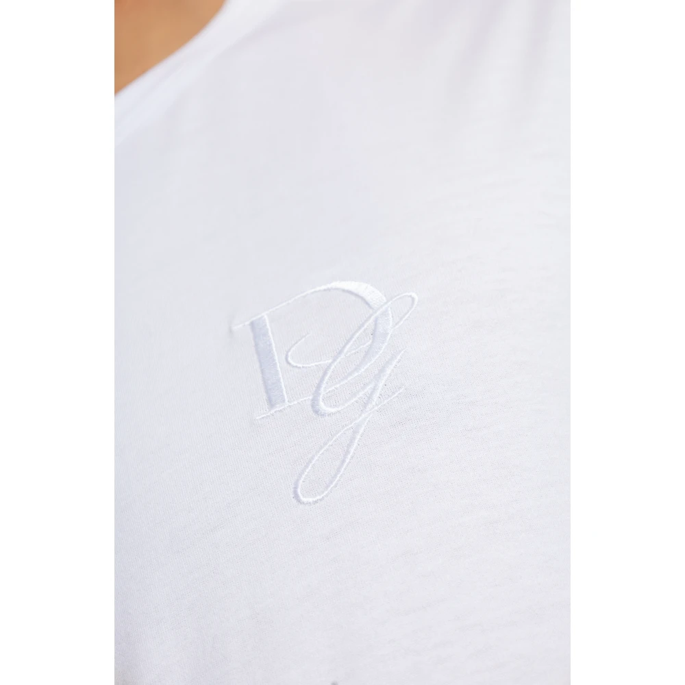 Dolce & Gabbana T-shirt met logo White Heren
