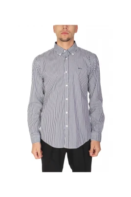 Randig slim fit-skjorta