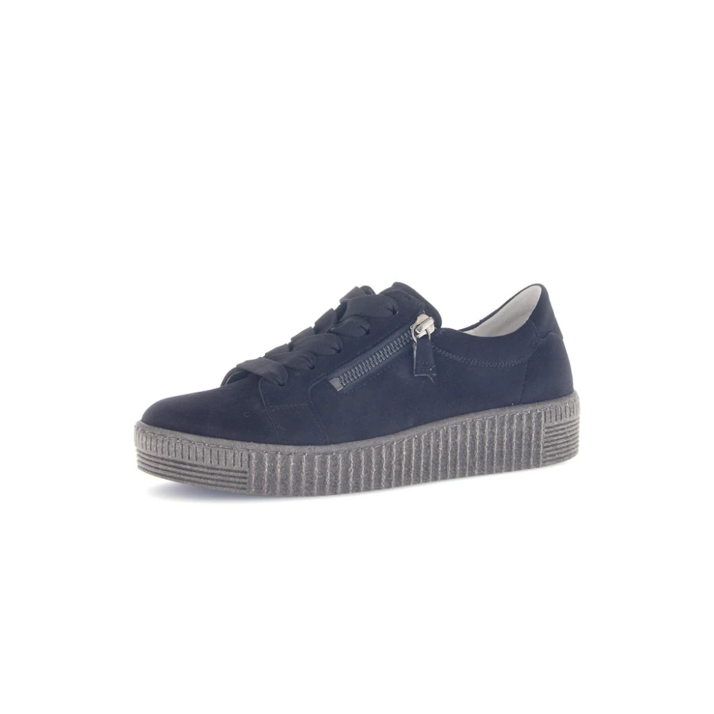 Gabor Leather Platform Sneaker Dames Schoenen Blauw