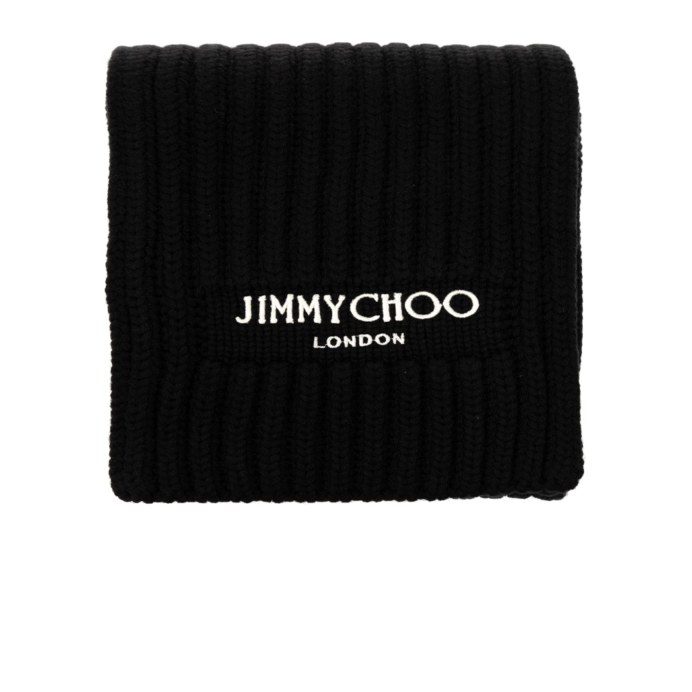 Jimmy Choo Yukiko wollen sjaal Black Dames