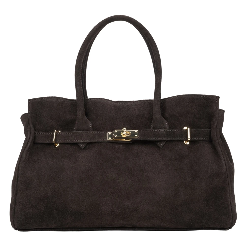 Estro Women's Brown Large Satchel Bag - Handbags - One Size - Bags
