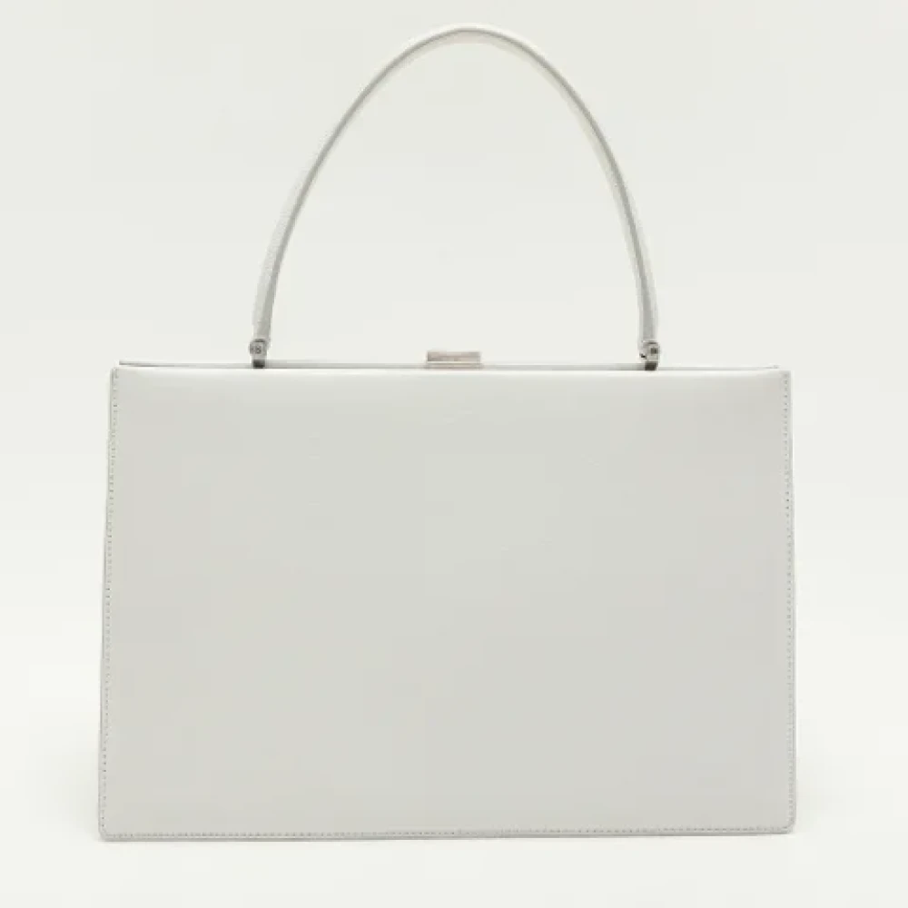 Celine Vintage Pre-owned Leather handbags White Dames