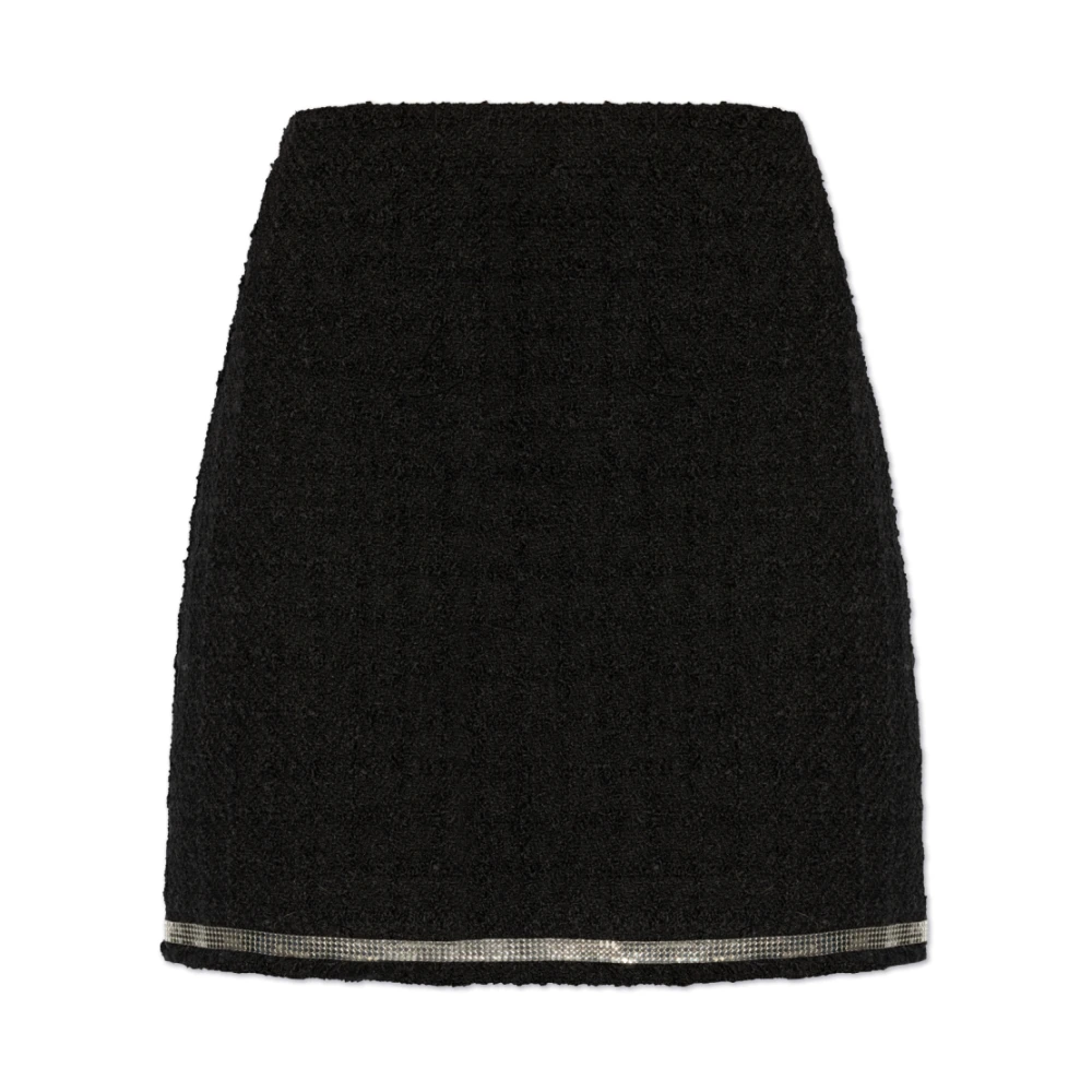 Versace Tweed rok met glinsterende applicatie Black Dames