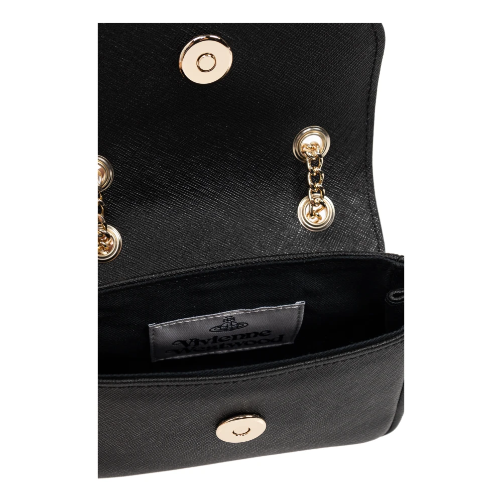 Vivienne Westwood Schoudertas van leer Black Dames