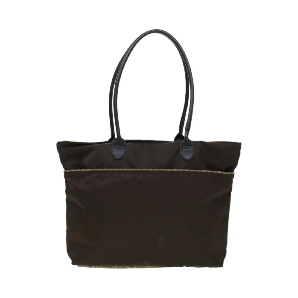 Burberry Vintage Pre-owned Nylon shoulder-bags Brown Dames