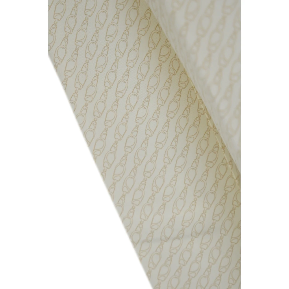 Herno Zijden Rechte Pijp Broek Room Beige Dames