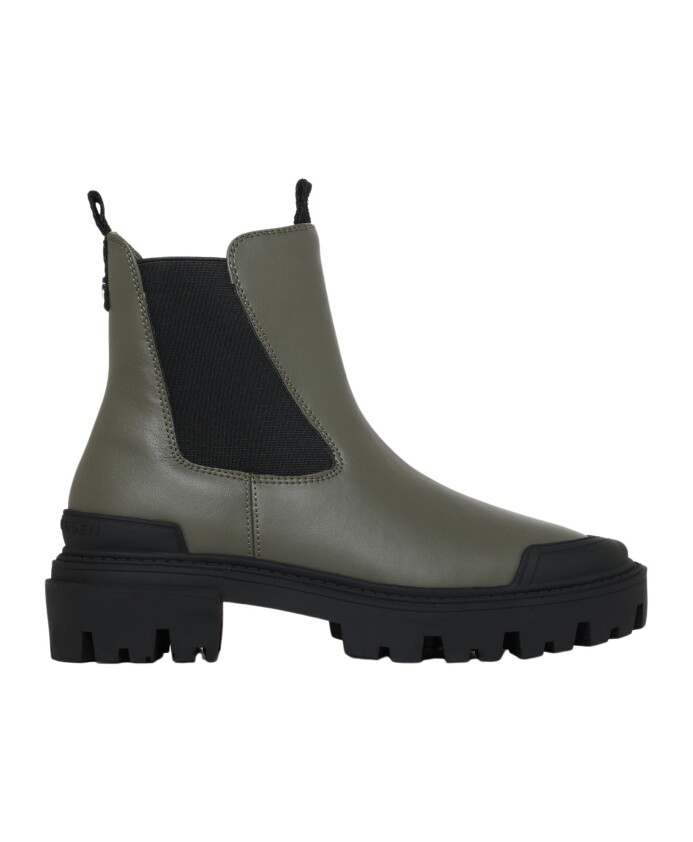 bottines-de-combat-vertes-avec-details-en-caoutchouc