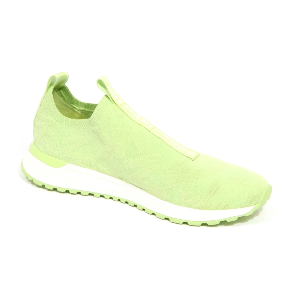 Michael Kors Bodie Logo Embossed Stretch Knit Slip-On Trainer Dames Schoenen Groen