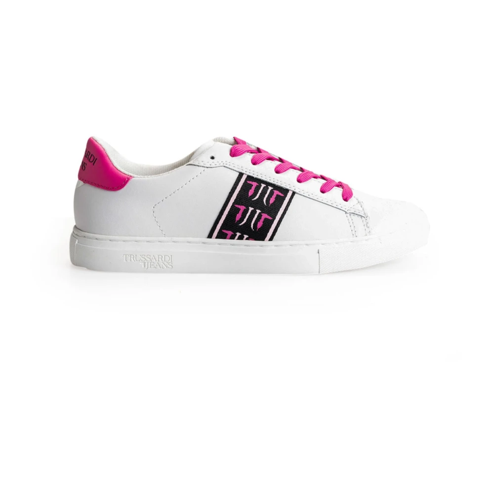 Trussardi Veterschoenen met ronde neus Dames Schoenen Wit