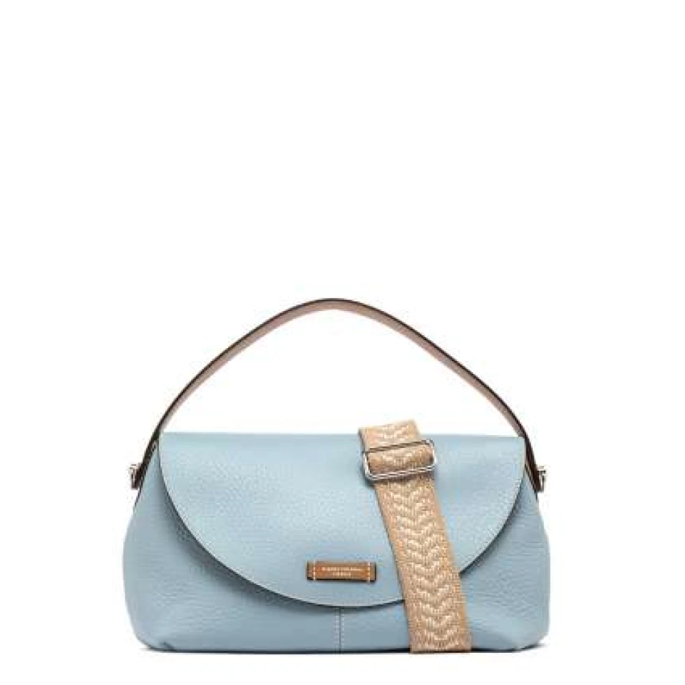 Gianni Chiarini Hedendaagse leren schoudertas Sky Blue Dames