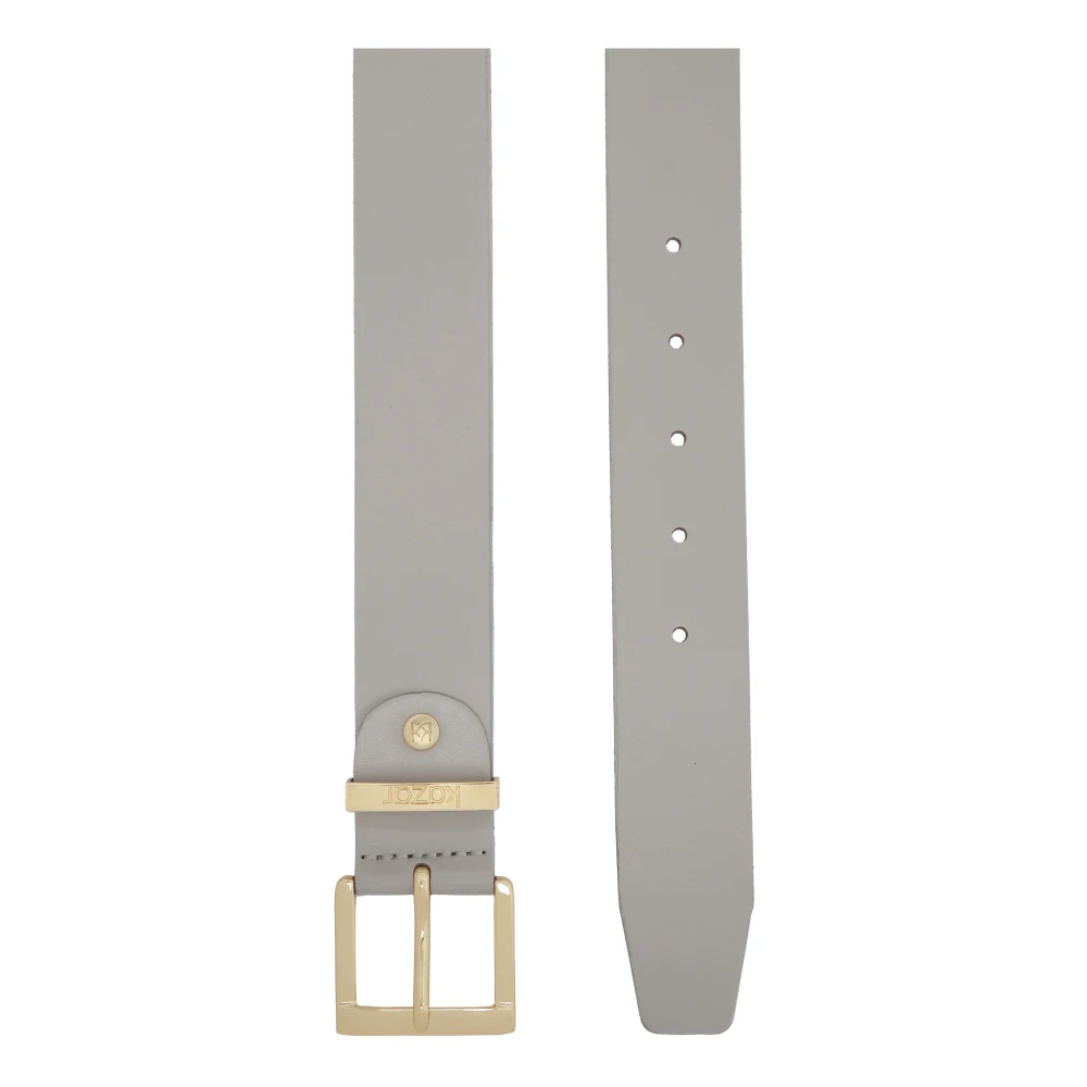 Kazar Grijze leren riem met gouden gesp Gray Dames