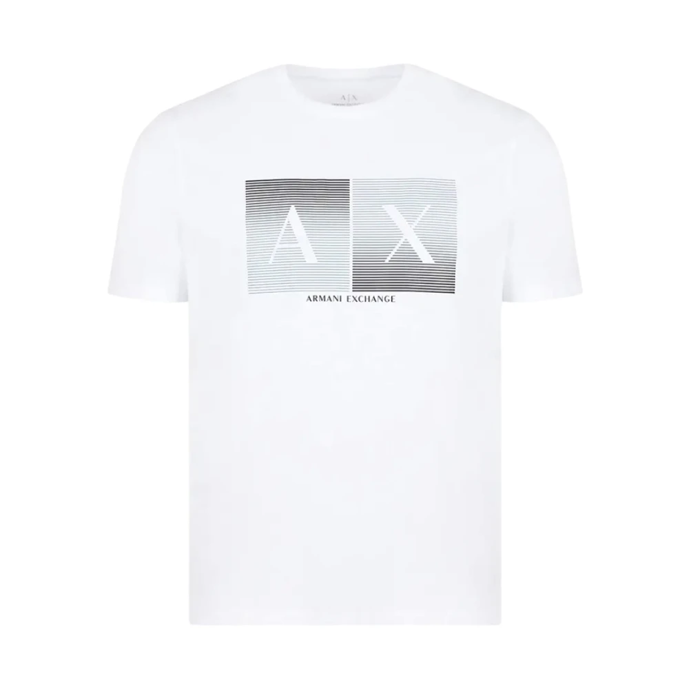 Armani Exchange Casual Katoenen T-shirt White Heren