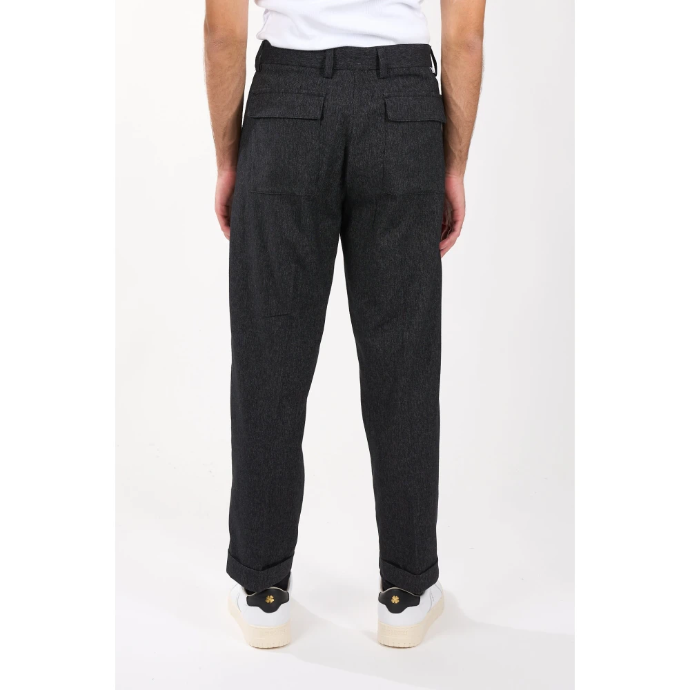 Paolo Pecora Denim Plooi Broek Black Heren