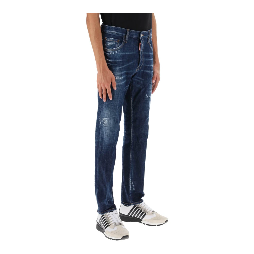 Dsquared2 Donkere Easy Wash 642 Fit Jeans Blue Heren