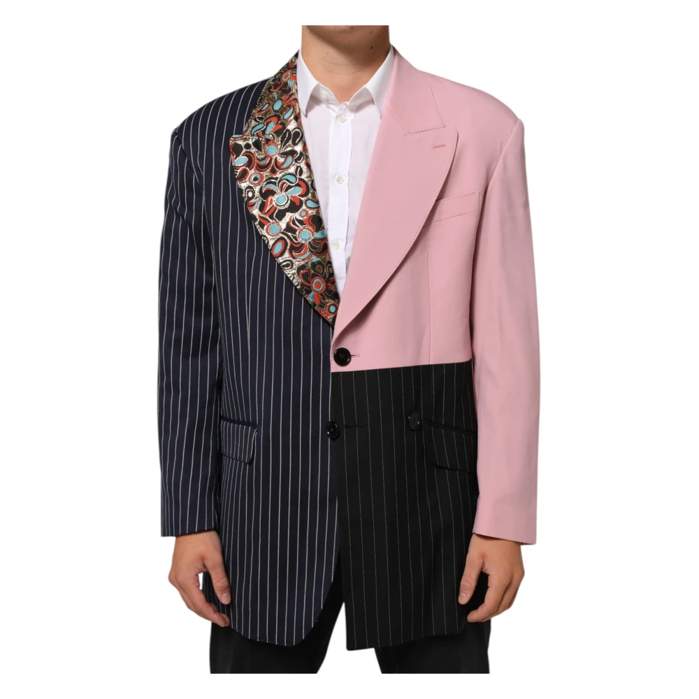 Dolce & Gabbana Men's Patchwork Single Breasted Jacket Blazer