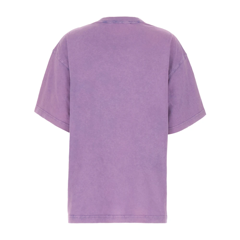 Acne Studios Klassiek Katoenen T-Shirt voor Vrouwen Purple Dames