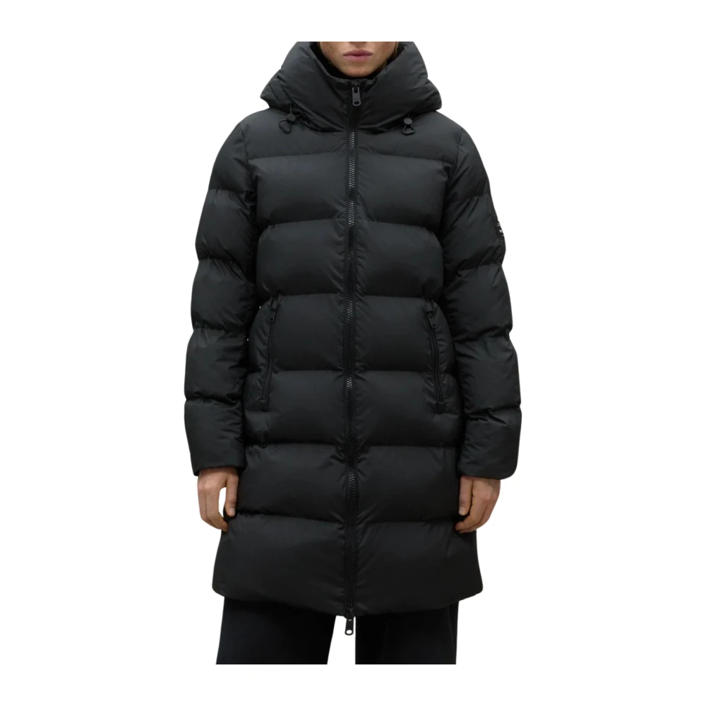Ecoalf Zwarte Manliealf Jas voor Vrouwen Black Dames