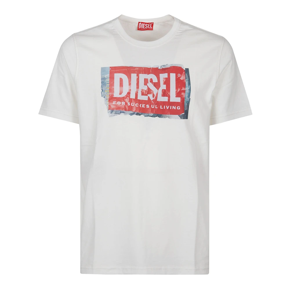 Diesel Verstelbare Q6 T-shirt White Heren