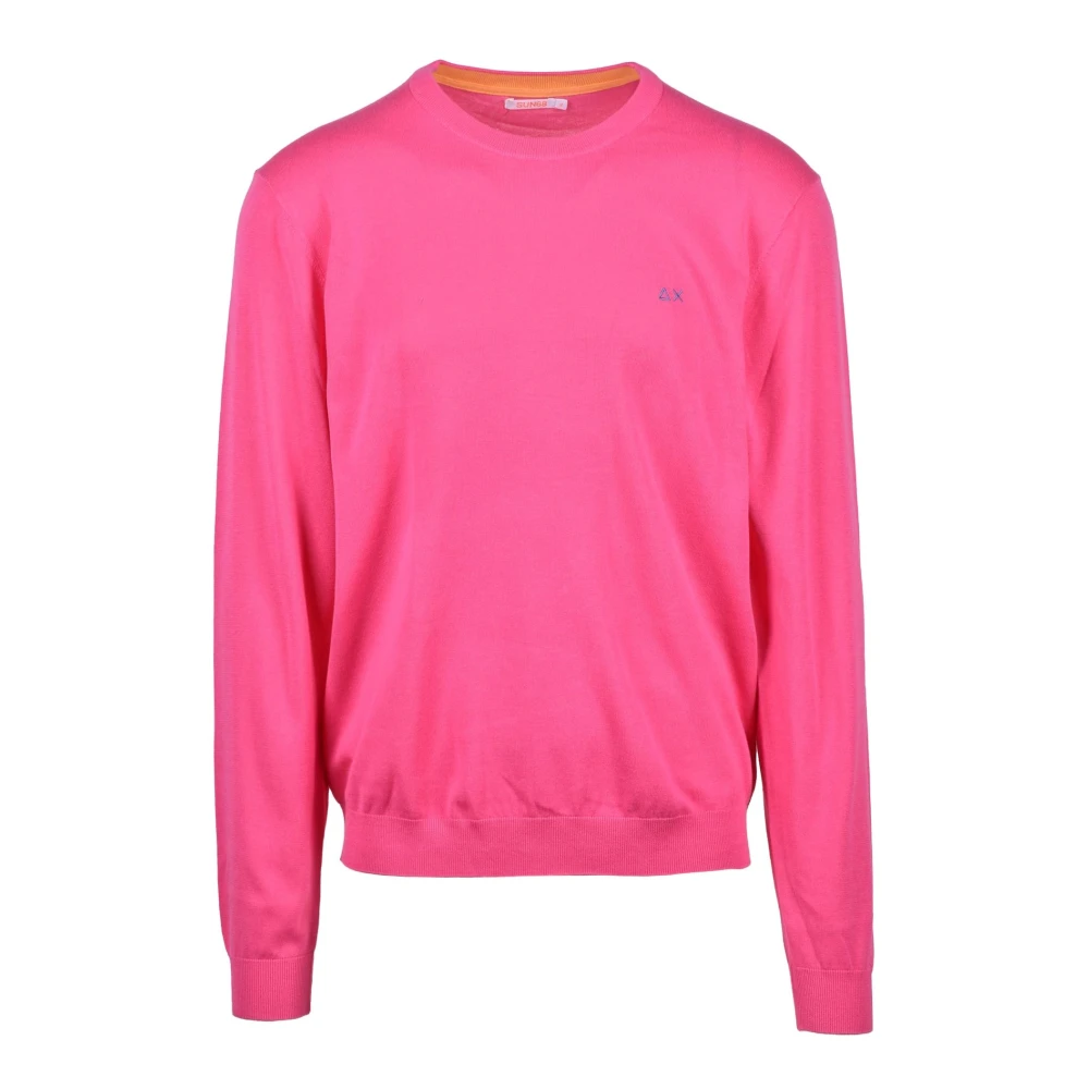Sun68 Katoenen Gebreide Trui Pink Heren