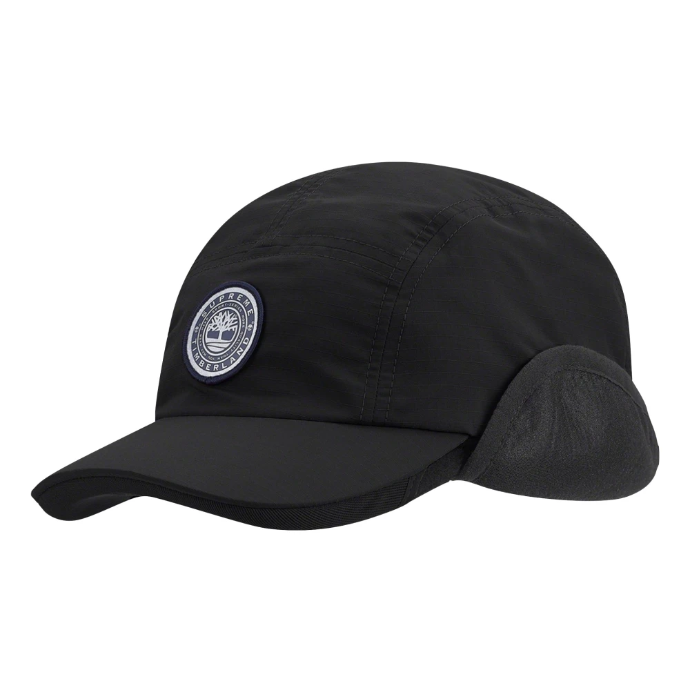 Supreme Beperkte oplage Oorflap Camp Cap Zwart Black Dames