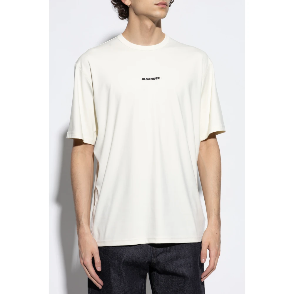 Jil Sander T-shirt met logo Beige Heren