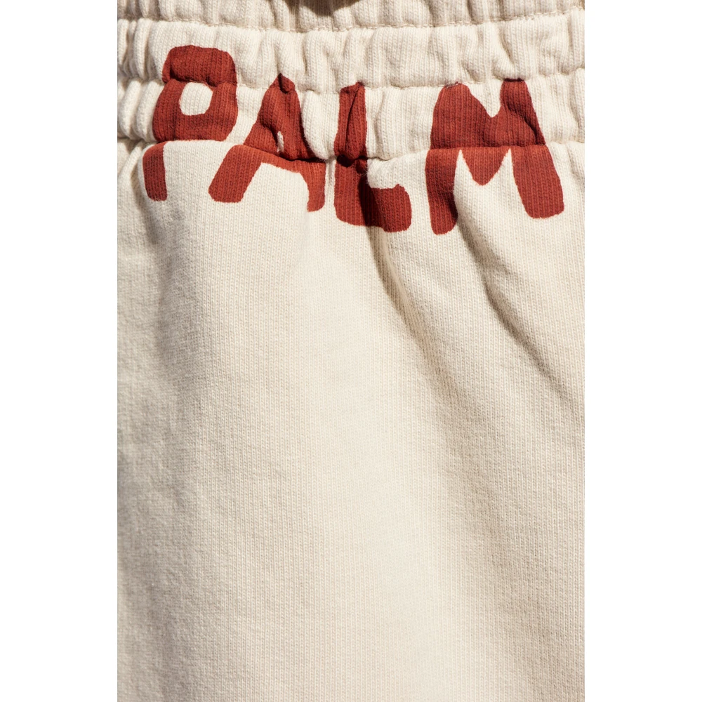 Palm Angels Bedrukte shorts Beige Heren