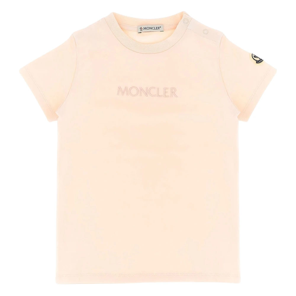 Moncler Girls Pink Logo T-Shirt For Baby Size 3 Y
