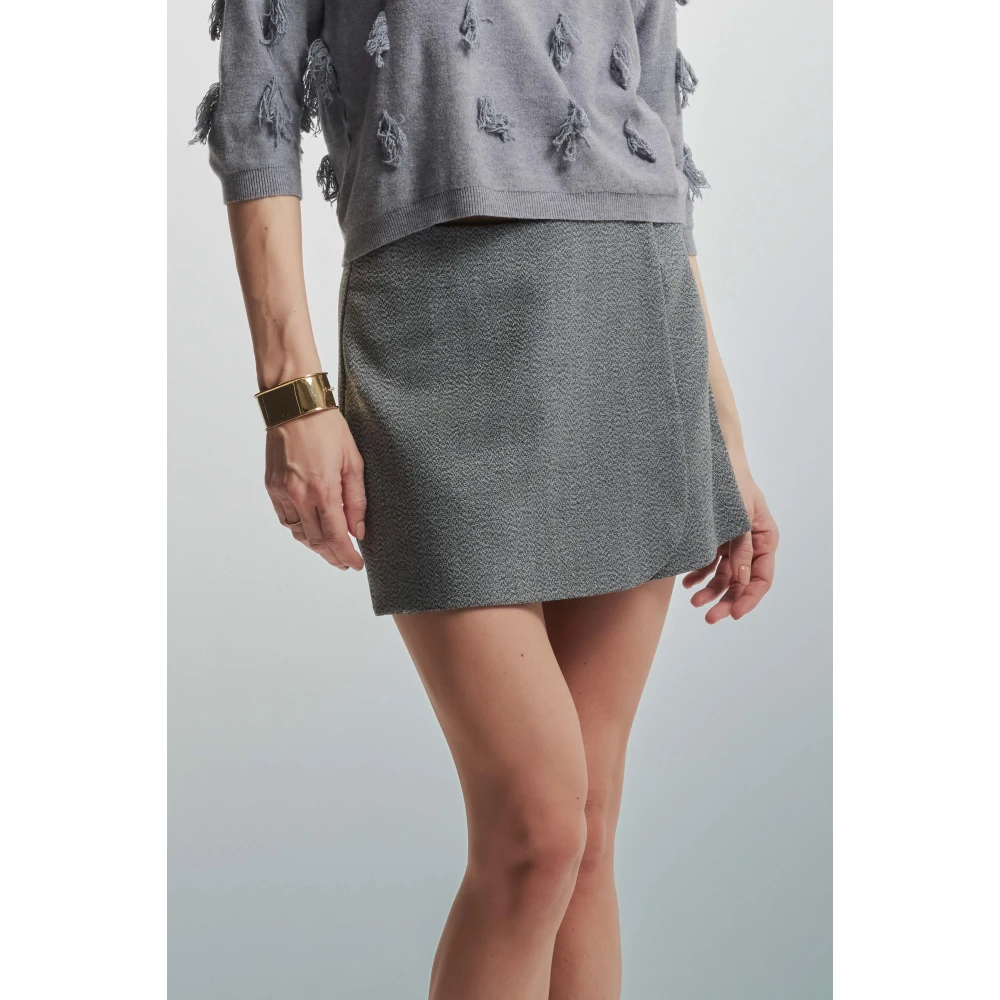 Kocca Wrap skort met zijrits Gray Dames