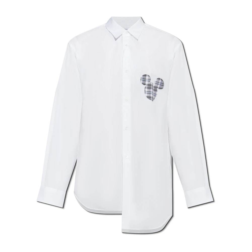 Comme des Garçons Katoenen shirt met print White Heren
