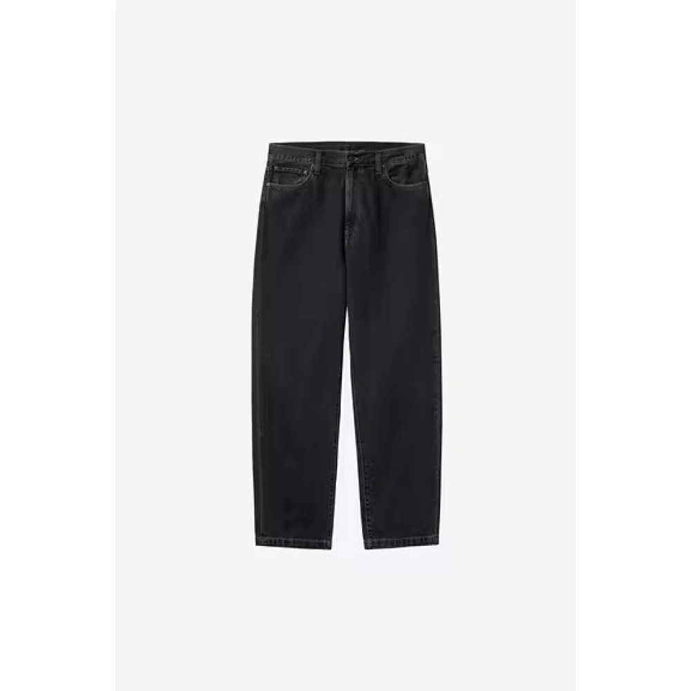 Carhartt Wip Uomo Nero Men S Aaron Pants (Rinsed) - Immagine 2