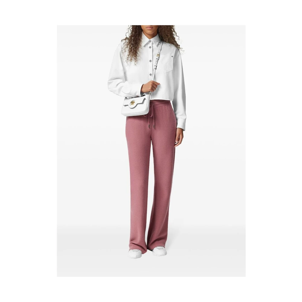 Versace Witte Schoudertas met Ritssluiting White Dames
