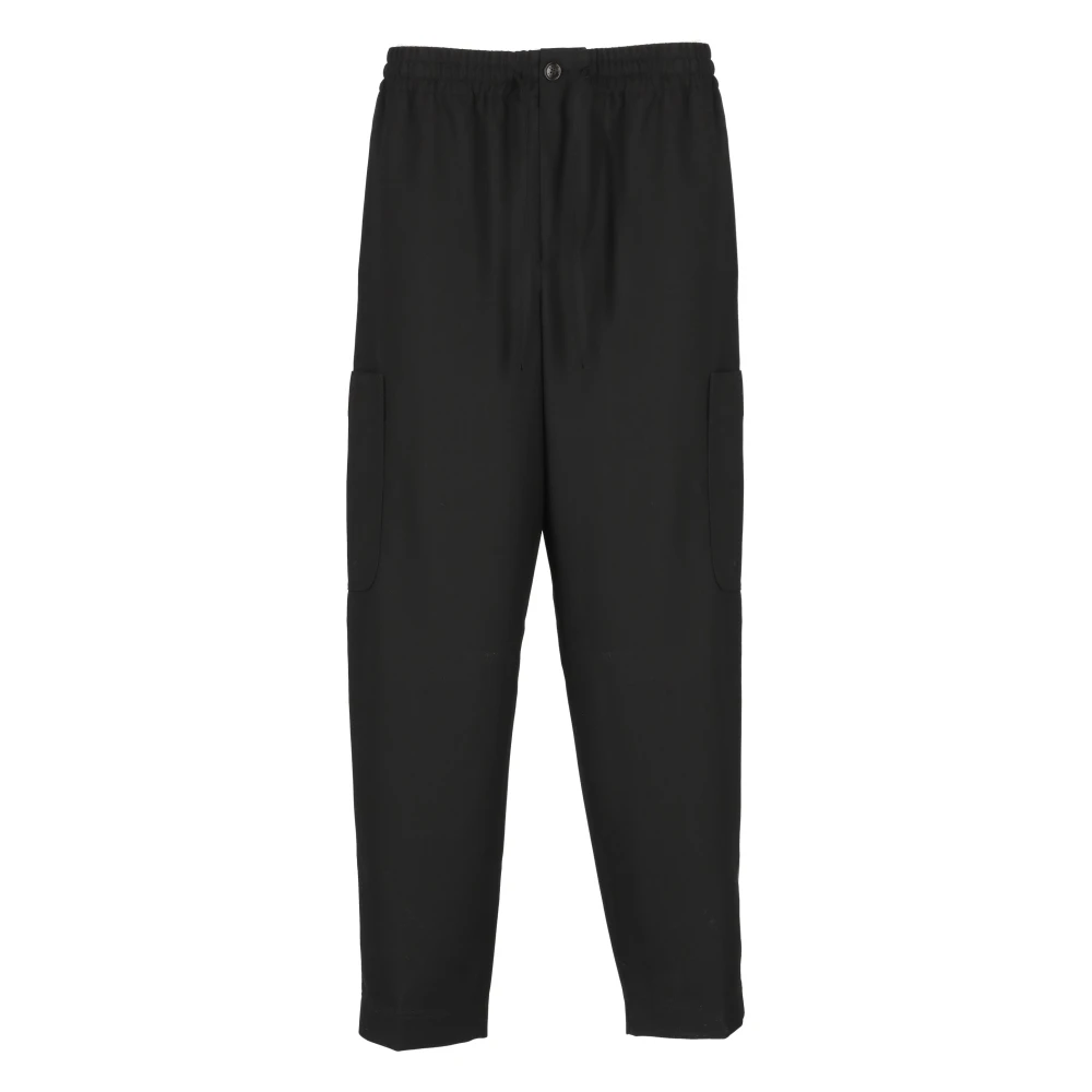 Kenzo Zwarte Cargo Broek Elastische Taille Koord Black Heren