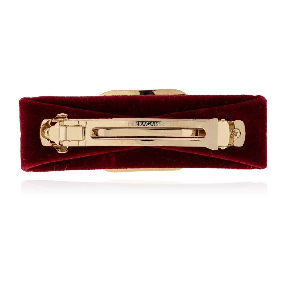 Salvatore Ferragamo Fluwelen haarspeld Red Dames