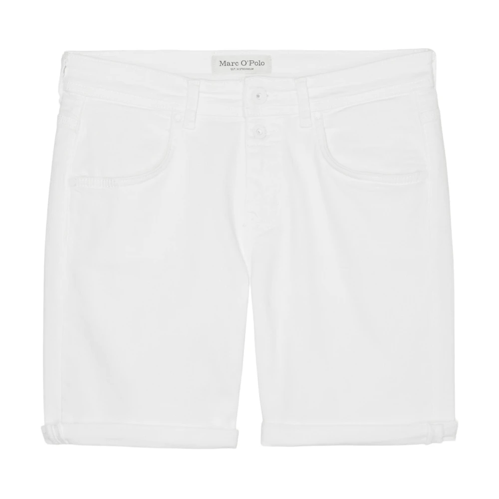 Marc O'Polo Casual Boyfriend Denim Shorts White Dames