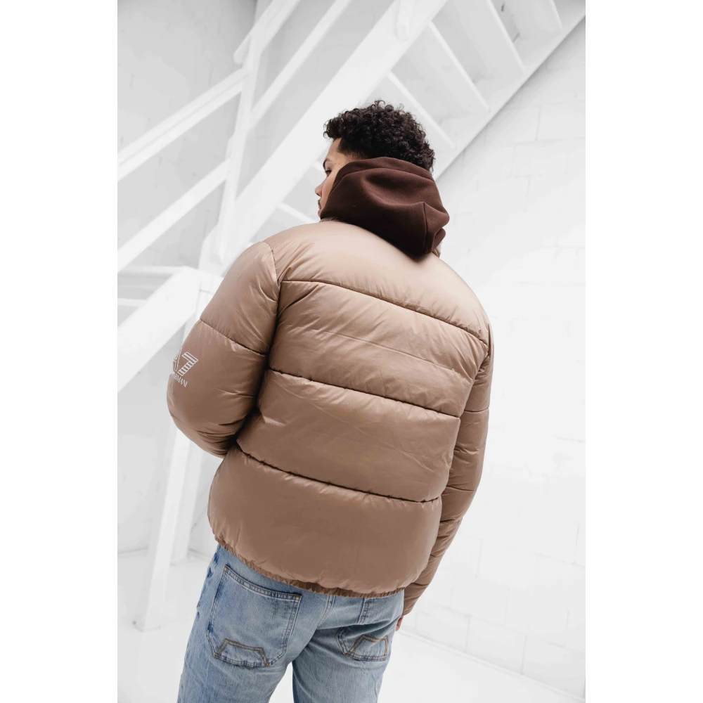 Emporio Armani Bruine Bomberjack Heren Stijlvol Model Brown Heren